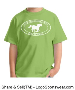 Youth Short Sleeve TShirt - Light Green Design Zoom