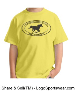 Youth Short Sleeve TShirt - Yellow Design Zoom