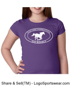 Girls Short Sleeve TShirt - Purple Design Zoom