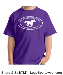 Youth Short Sleeve TShirt - Purple Design Zoom
