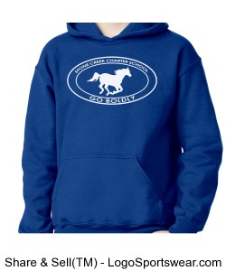 Youth Sweatshirt - Blue Design Zoom