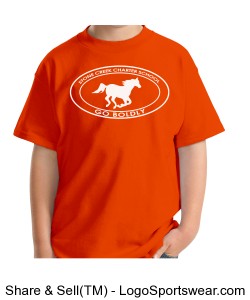 Youth Short Sleeve TShirt - Orange Design Zoom