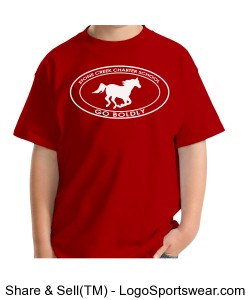 Youth Short Sleeve TShirt - Red Design Zoom