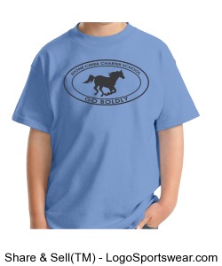 Youth Short Sleeve TShirt - Light Blue Design Zoom